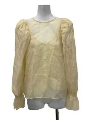 Cream Long Sleeved Blouse
