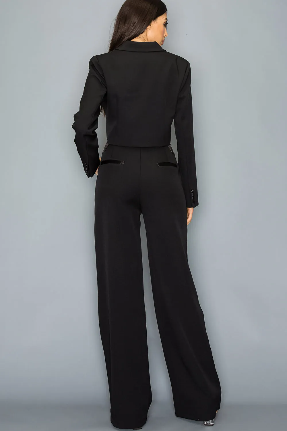 Crop Blazer and Pants Set