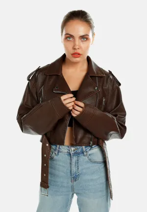 Cropped Biker Jacket By RUW