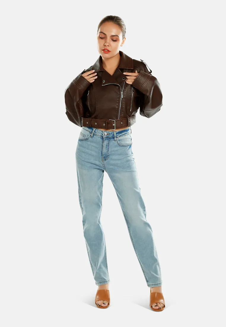 Cropped Biker Jacket By RUW