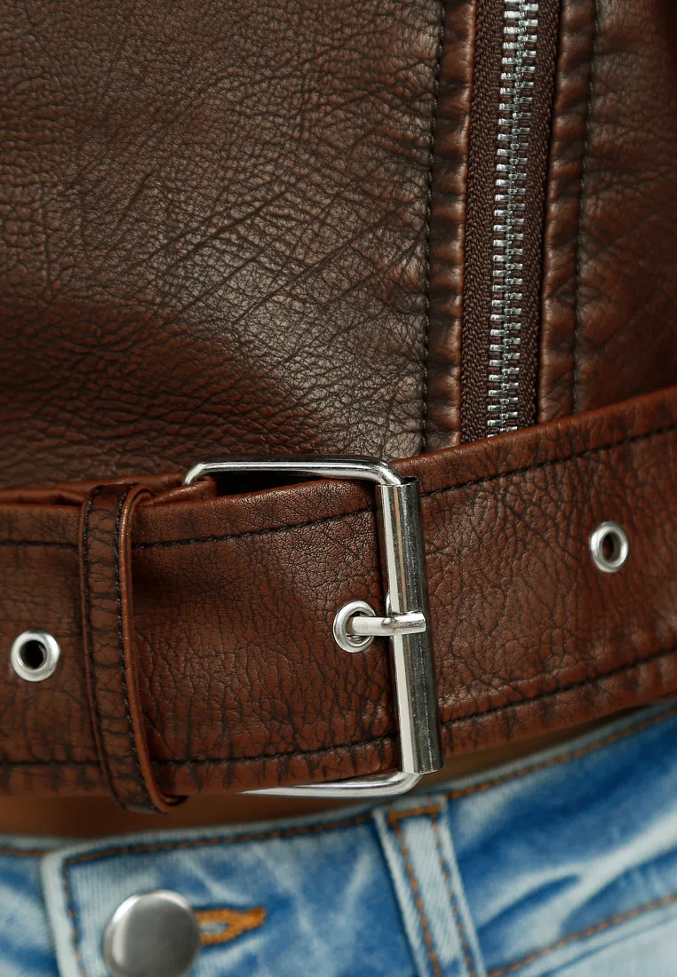 Cropped Biker Jacket By RUW
