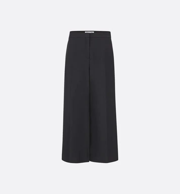 Cropped Pants • Black Wool and Silk