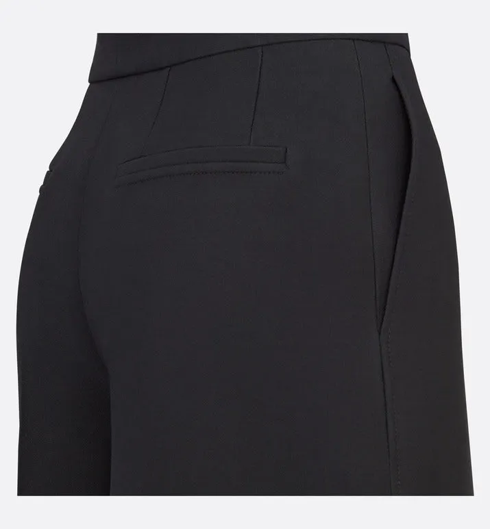 Cropped Pants • Black Wool and Silk