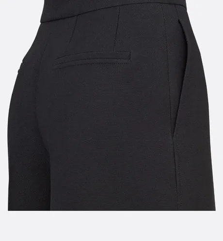 Cropped Pants • Black Wool and Silk