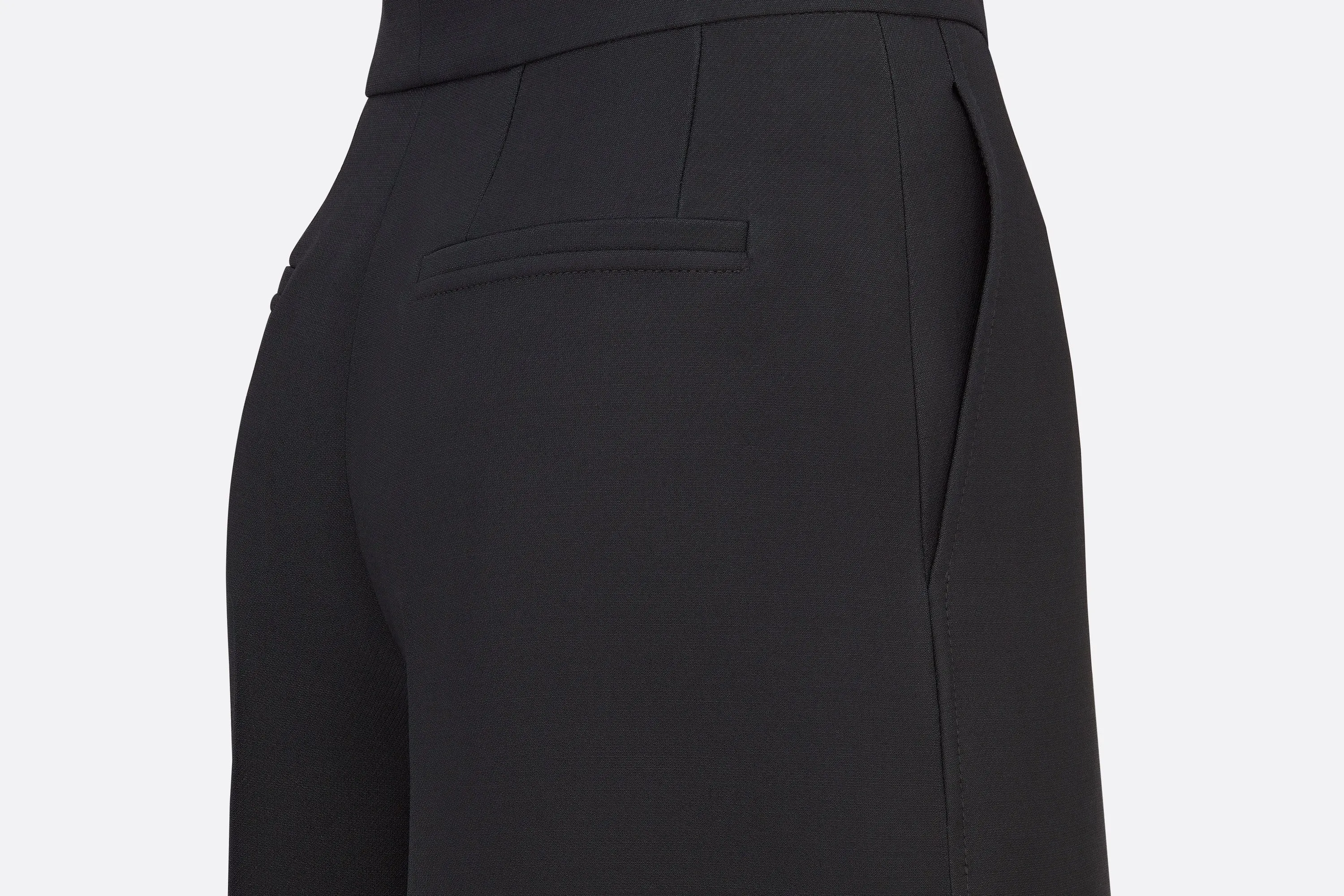 Cropped Pants • Black Wool and Silk