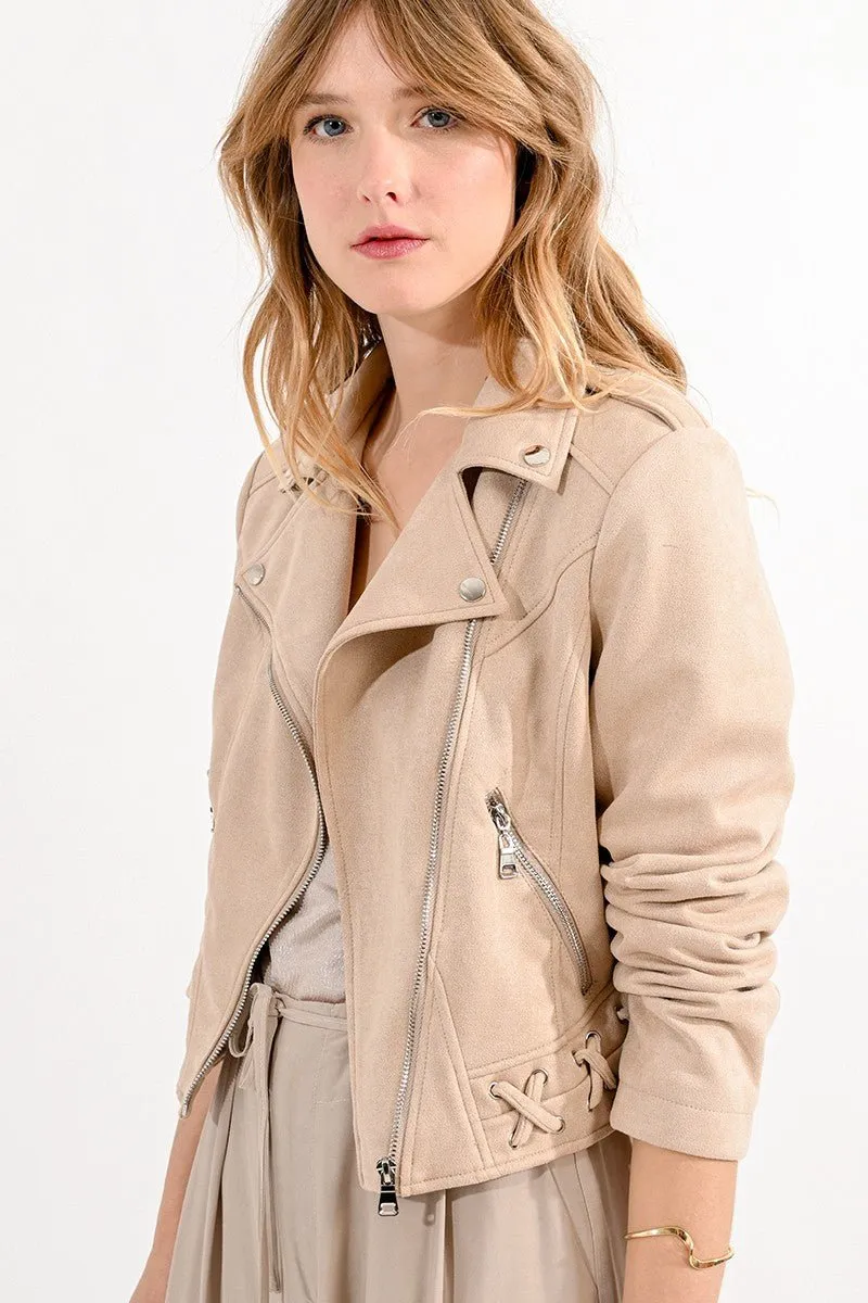 CROPPED SUEDE JACKET