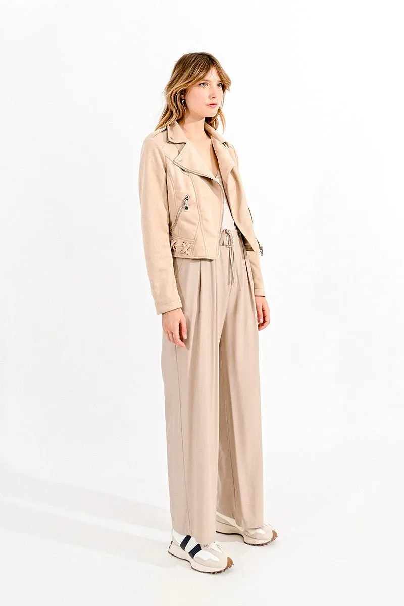 CROPPED SUEDE JACKET