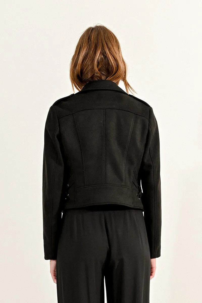 CROPPED SUEDE JACKET