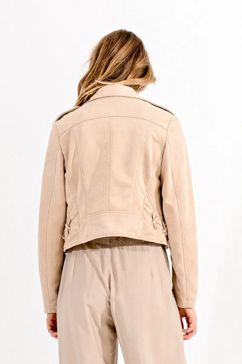 CROPPED SUEDE JACKET
