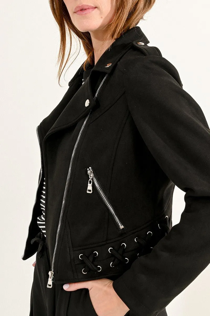 CROPPED SUEDE JACKET