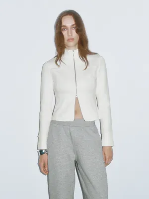 Cropped Zip Up Front Jackets