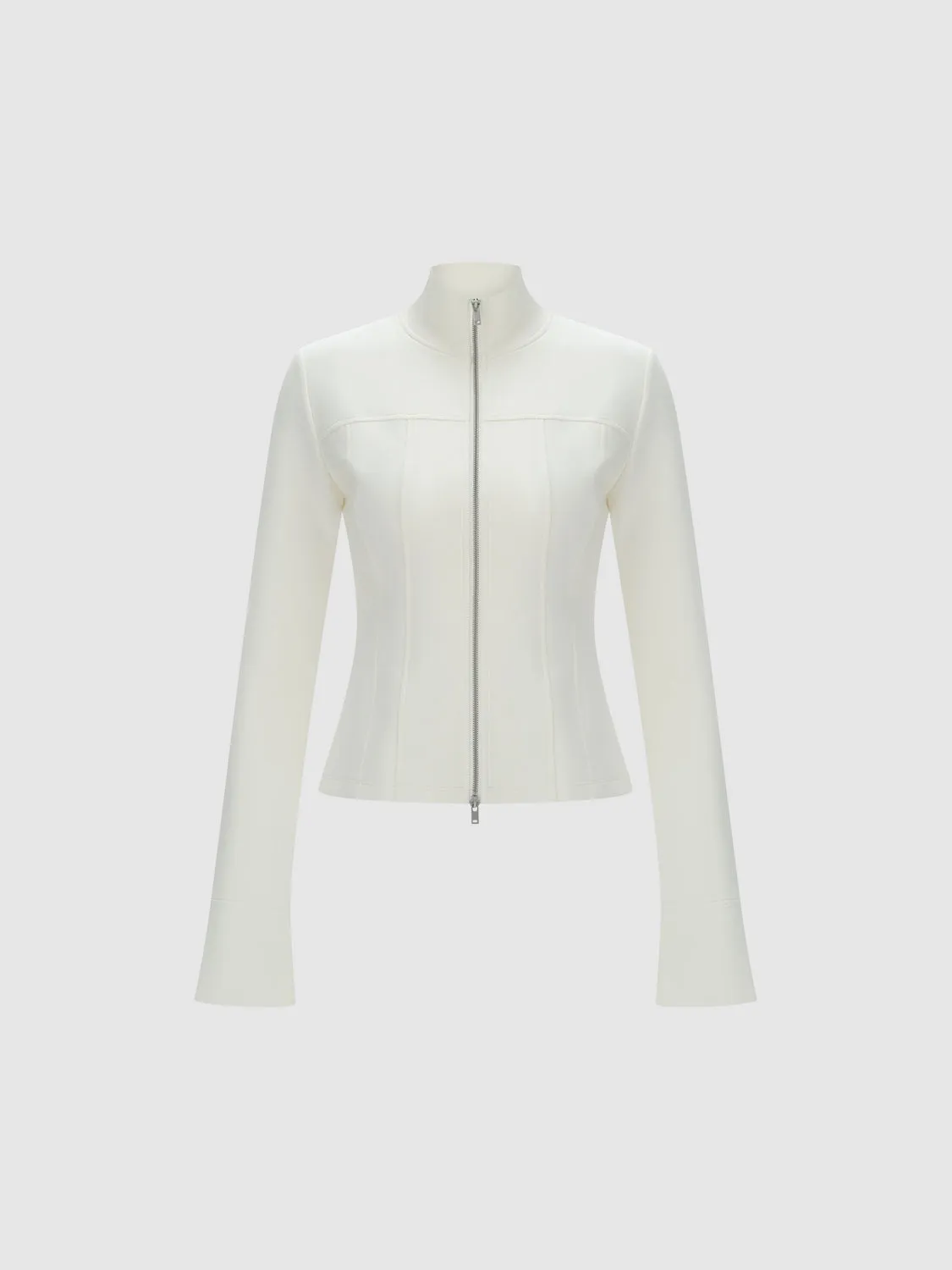 Cropped Zip Up Front Jackets