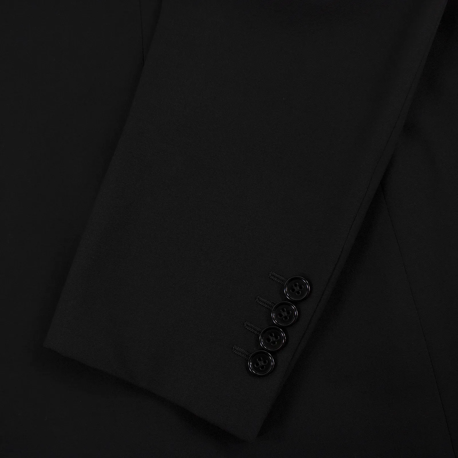 CURRENT Armani Collezioni G Line Black Wool Fresco Flat Front 2Btn Suit 44R