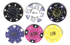 CUSTOM 11.5g 1000 x Hot Stamped Chips