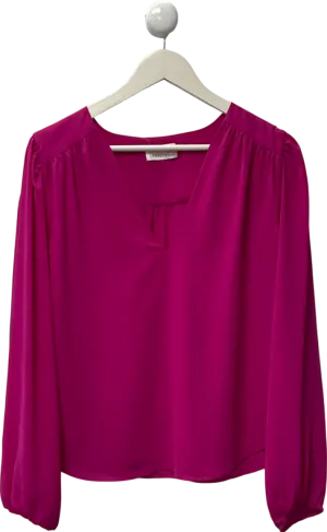 Dancing Leopard Pink Lyma Blouse In Solid Magenta UK 10