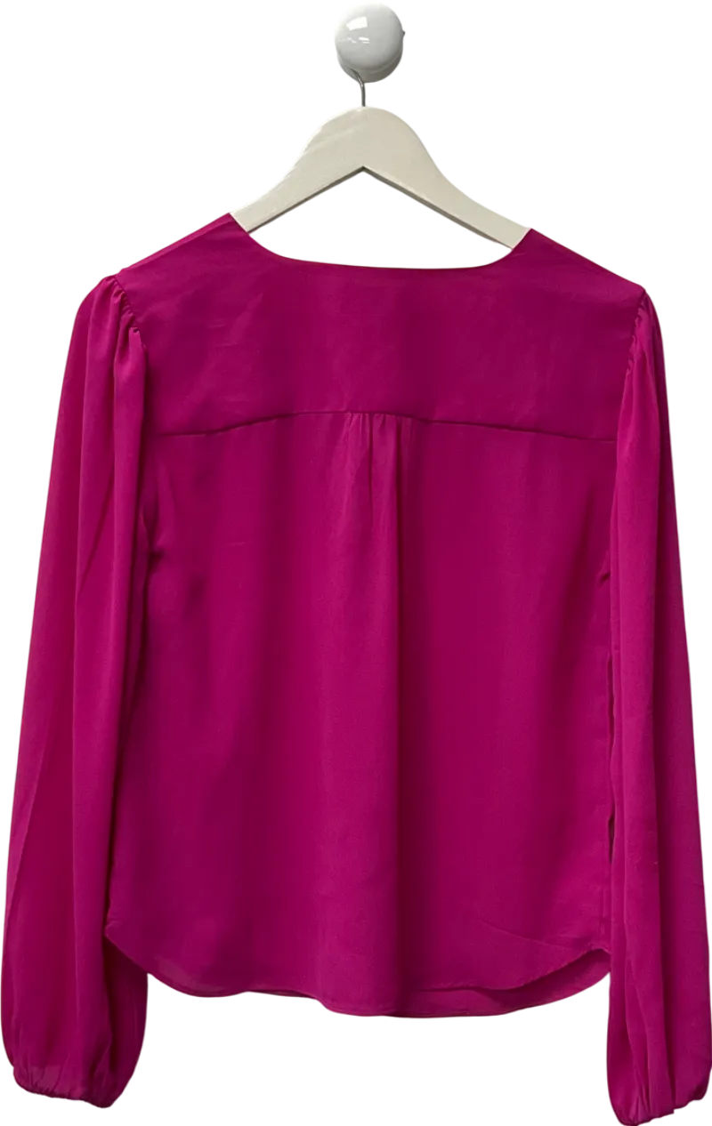 Dancing Leopard Pink Lyma Blouse In Solid Magenta UK 10