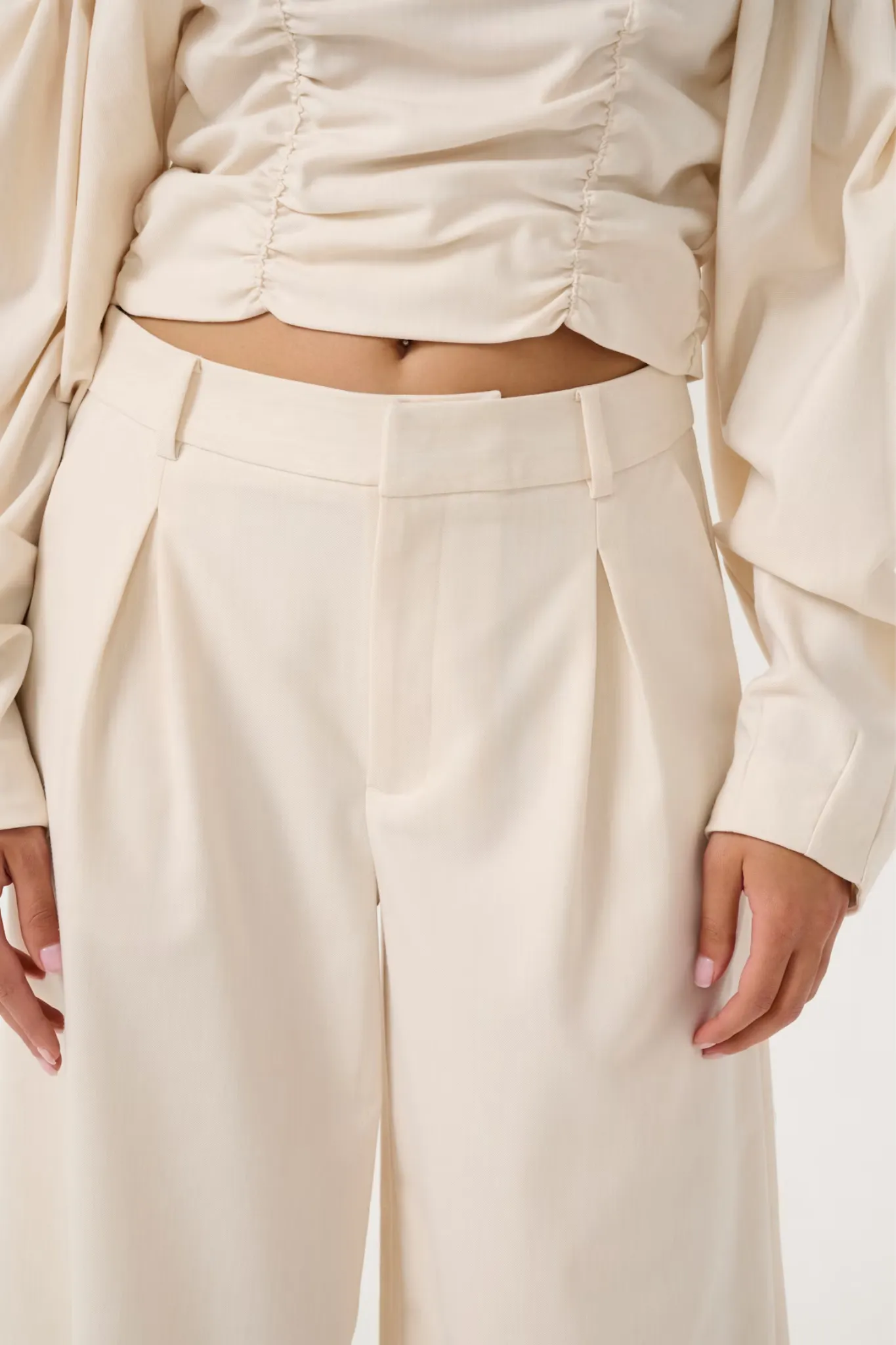DECIA HW PANTS - OFF WHITE MELANGE