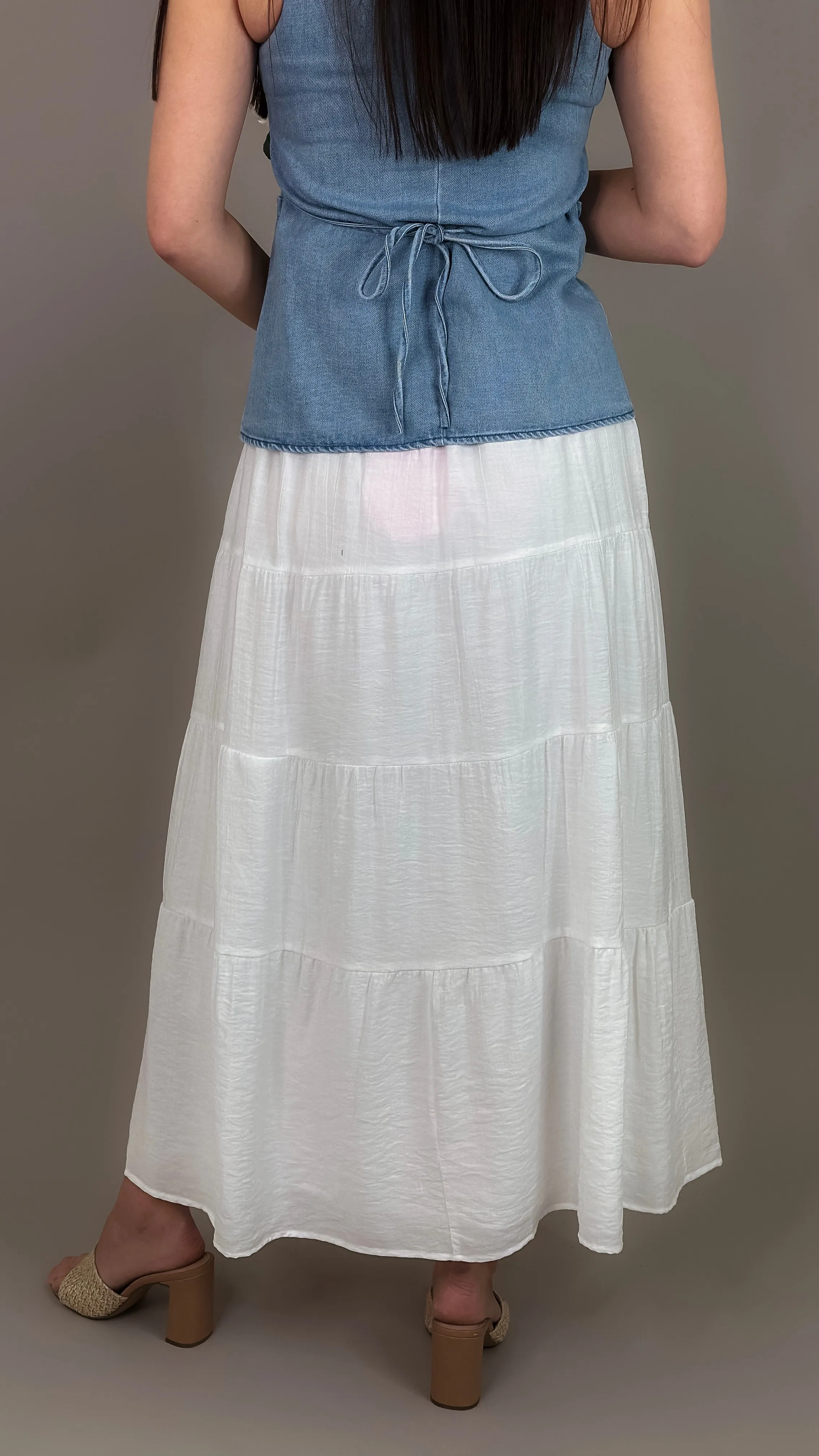 Devin White Midi Skirt