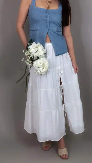 Devin White Midi Skirt