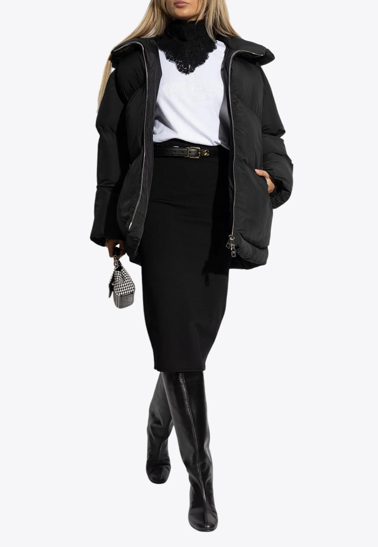 DG Logo Midi Pencil Skirt