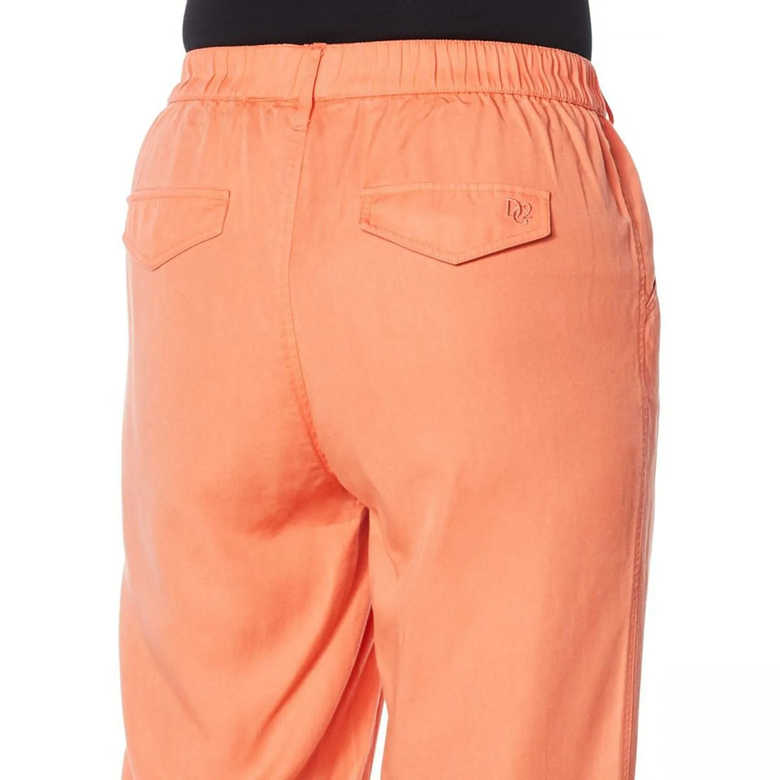 DG2 by Diane Gilman Women's Elastic Waist Cropped Soft Pants