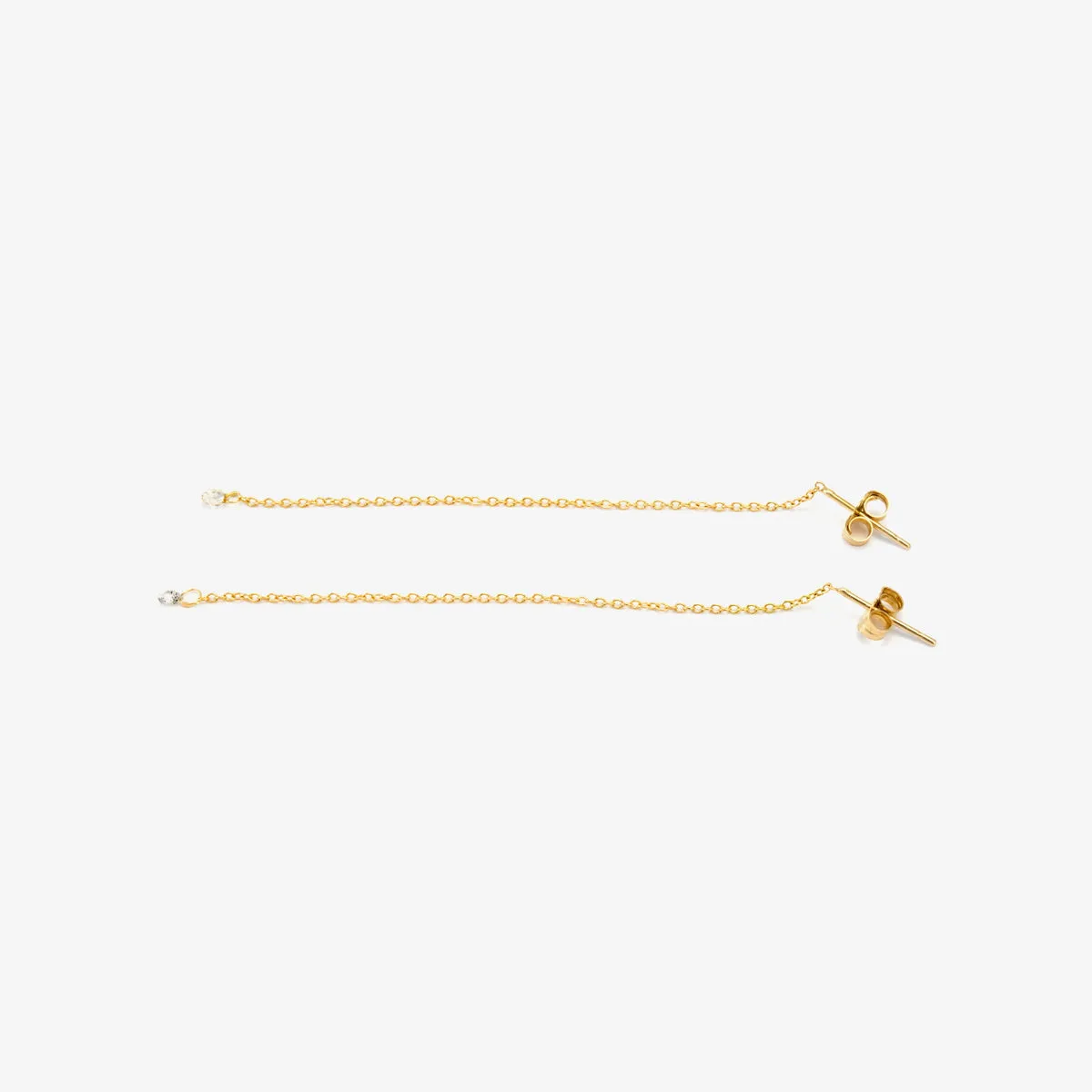 Diamond Drop Earrings 18KY | E4001W