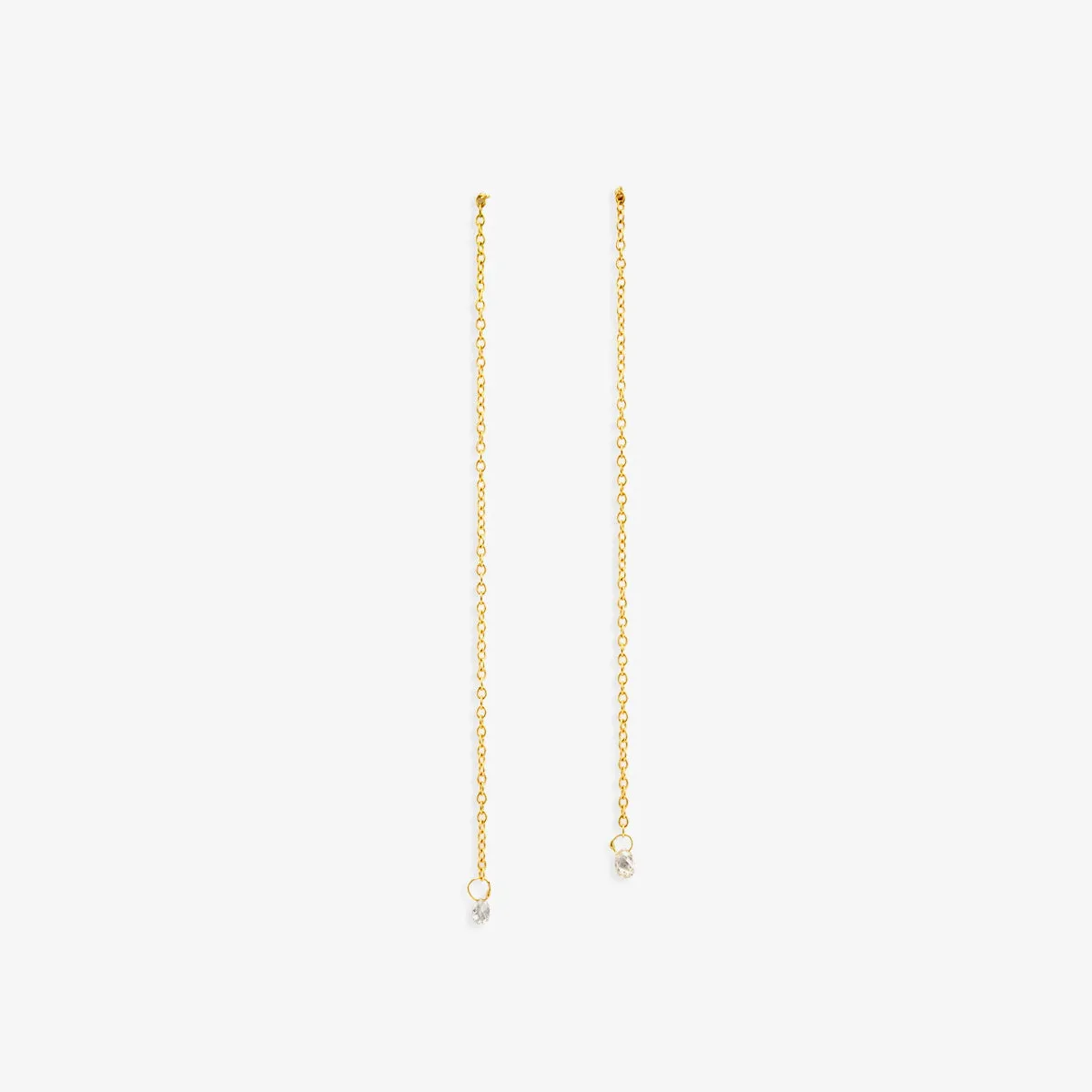 Diamond Drop Earrings 18KY | E4001W