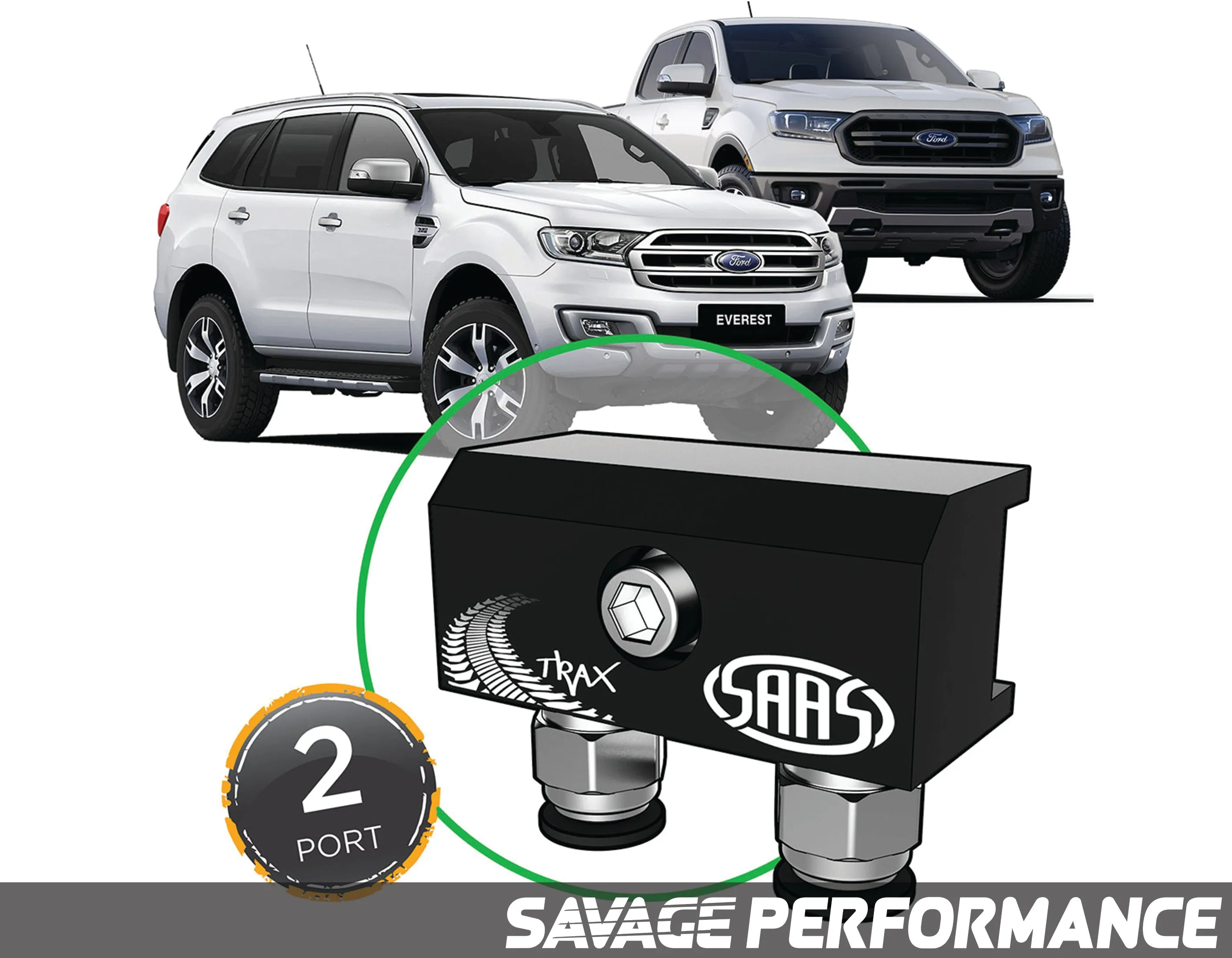 Diff Breather Kit - 2 Port suits FORD RANGER / EVEREST 2015 - Onwards