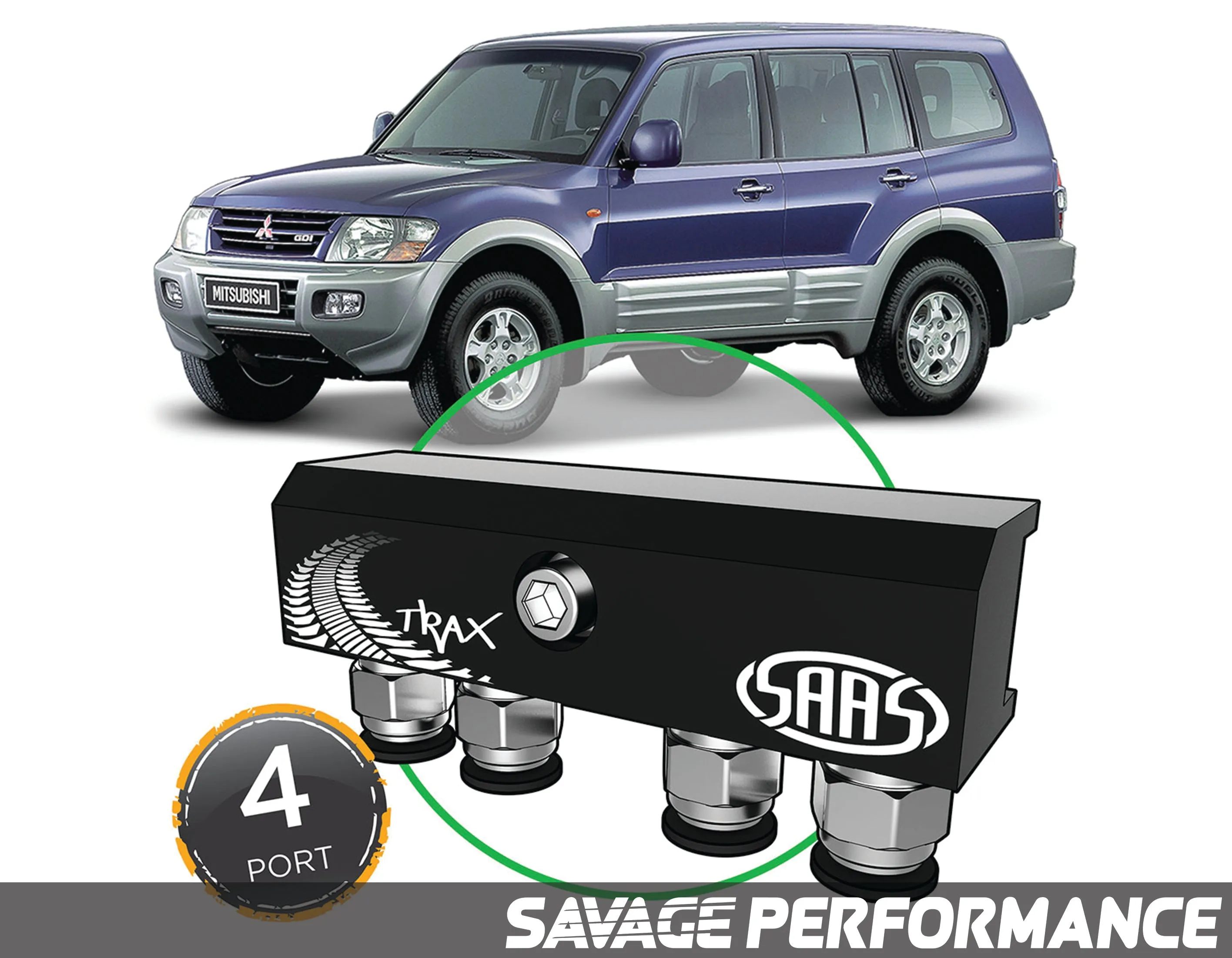 Diff Breather Kit - 4 Port suits MITSUBISHI PAJERO NM-NP 2000-2006