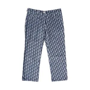 Dior Navy Monogram Cropped Pants