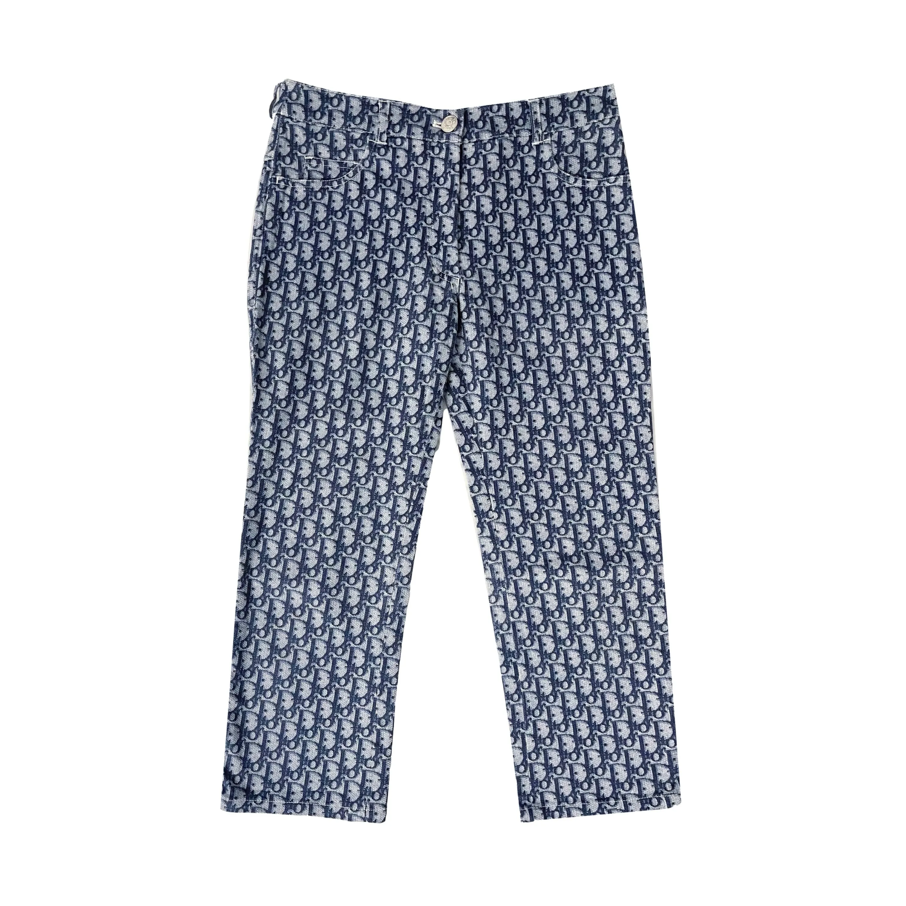 Dior Navy Monogram Cropped Pants