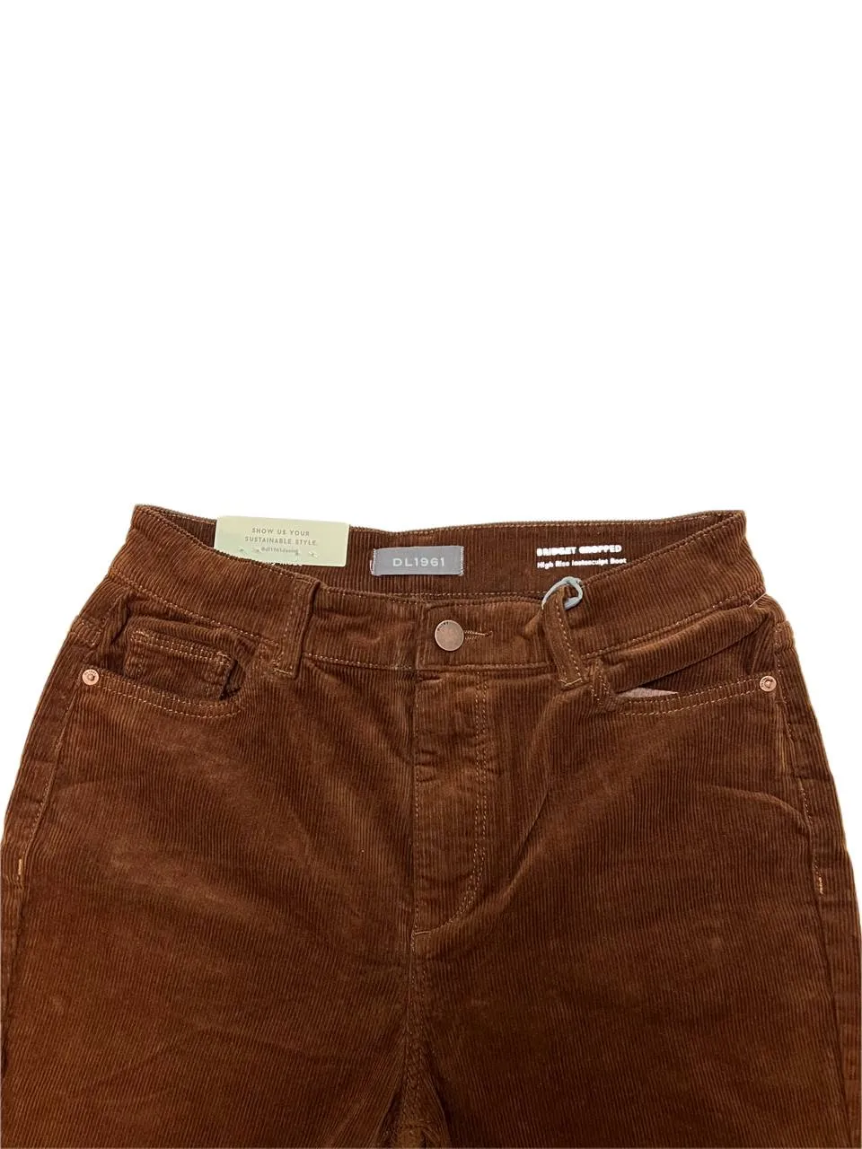 DL1961 Women's Wyoming Bridget Cropped High Rise Instasculpt Boot Pants Size 29