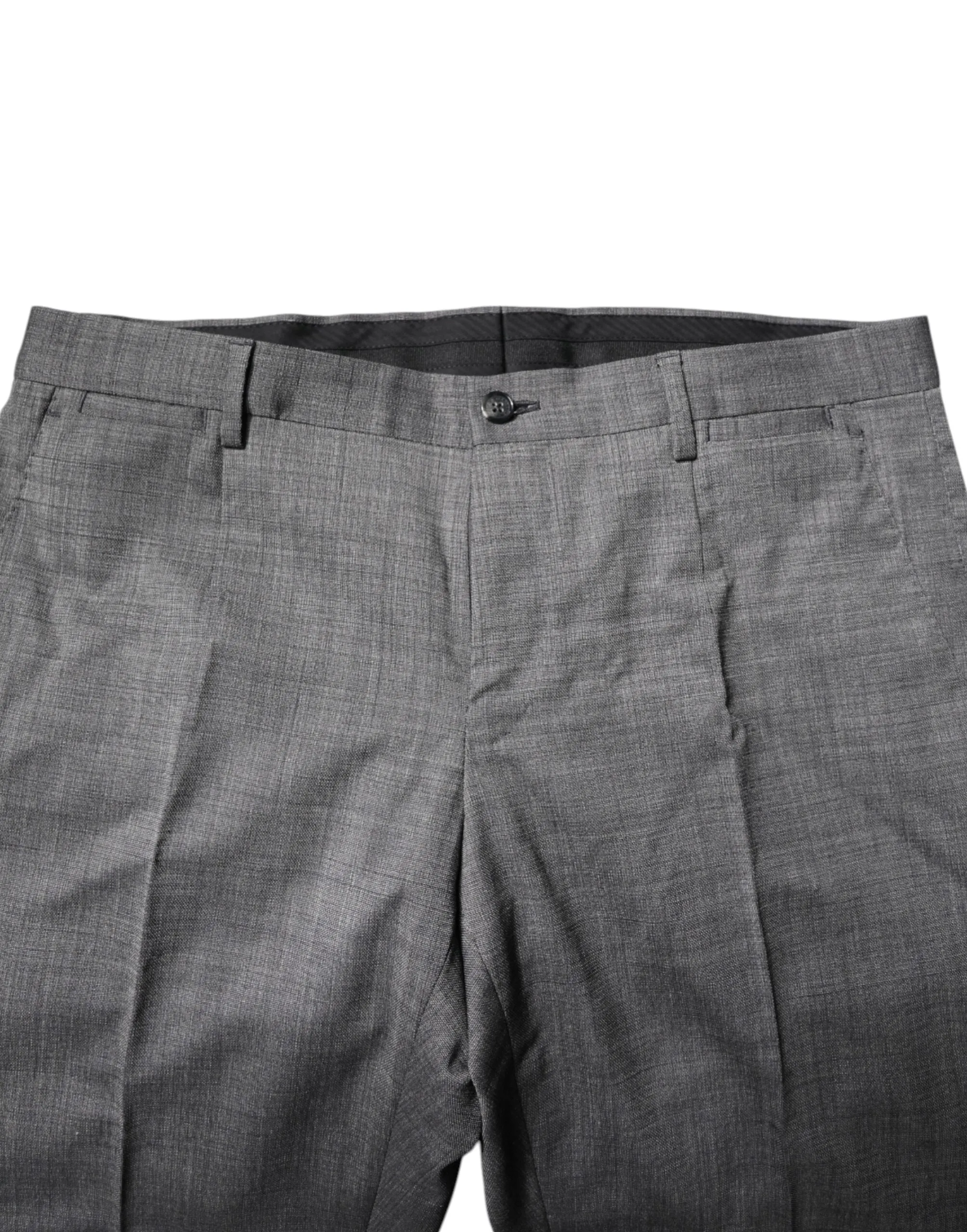 Dolce & Gabbana Gray Wool Single Breasted 2 Piece Suit