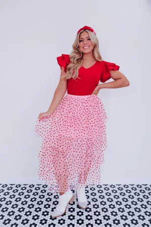 Don't "Tulle" With My Heart Midi Skirt