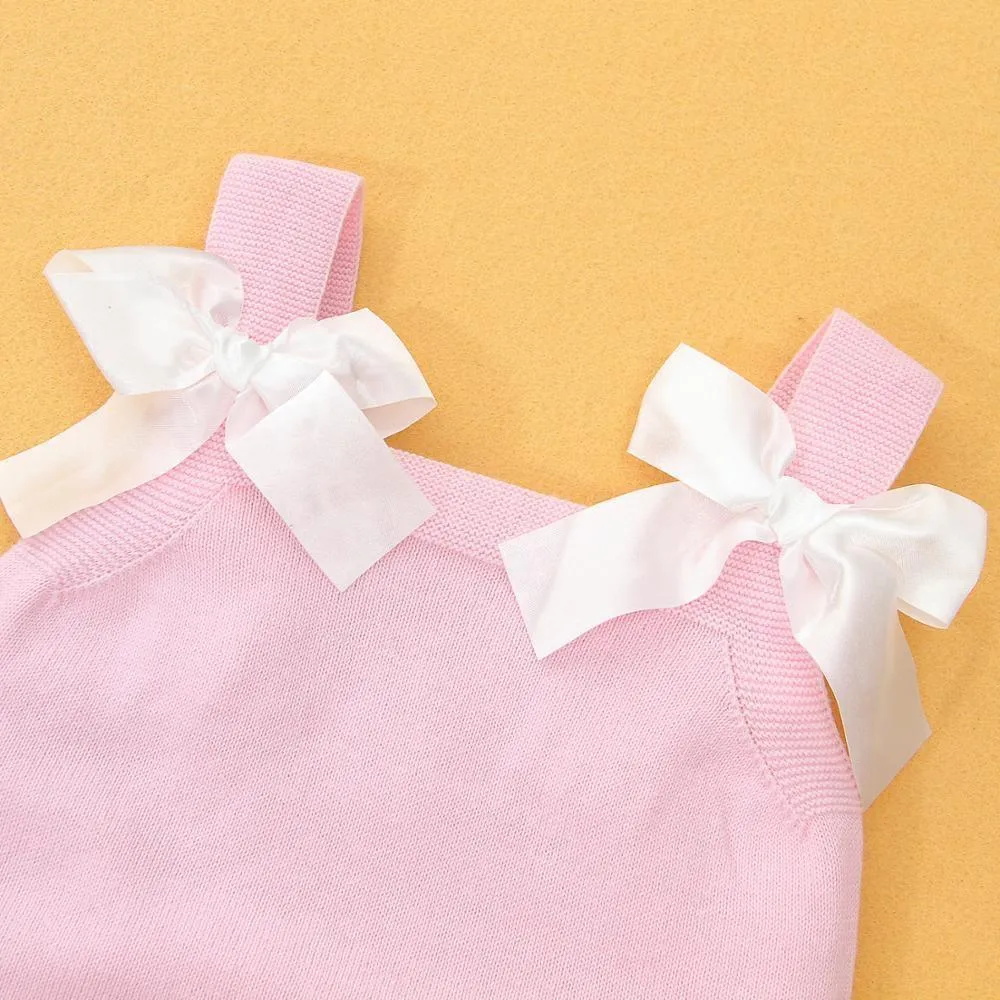 Double Bow Baby Romper