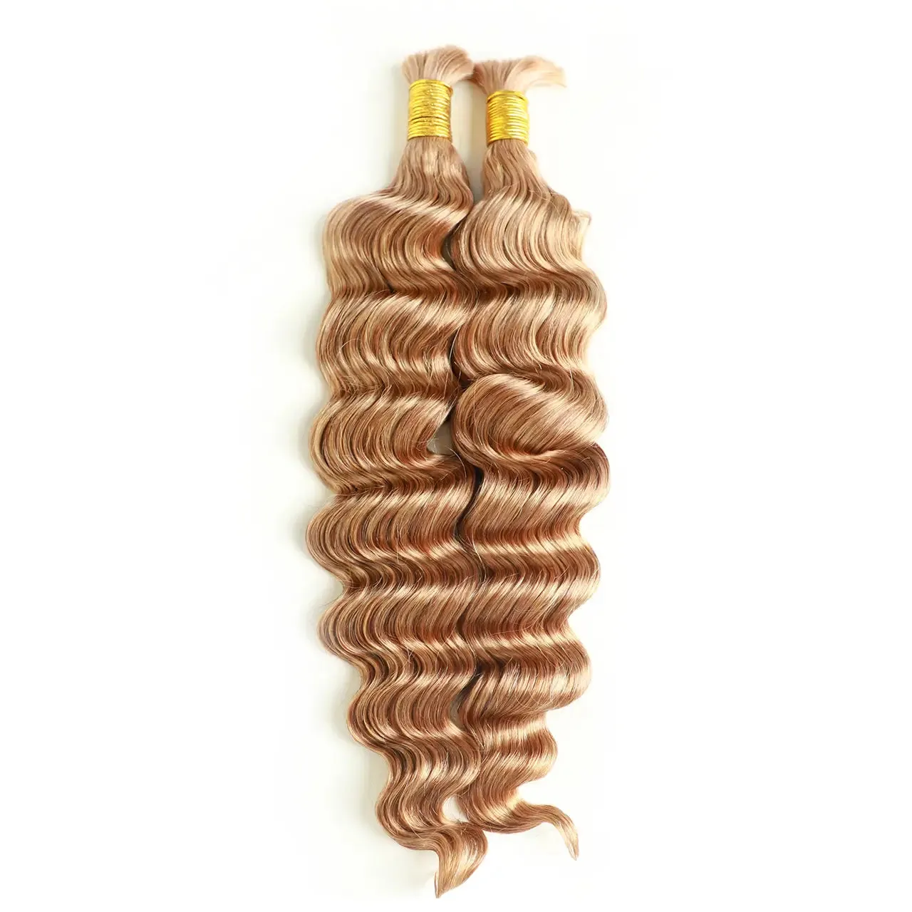 Double Drawn #27 Medium Blonde Loose Deep Wave Bulk Human Hair for Braiding