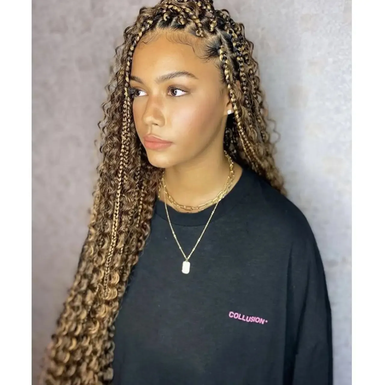 Double Drawn #27 Medium Blonde Loose Deep Wave Bulk Human Hair for Braiding