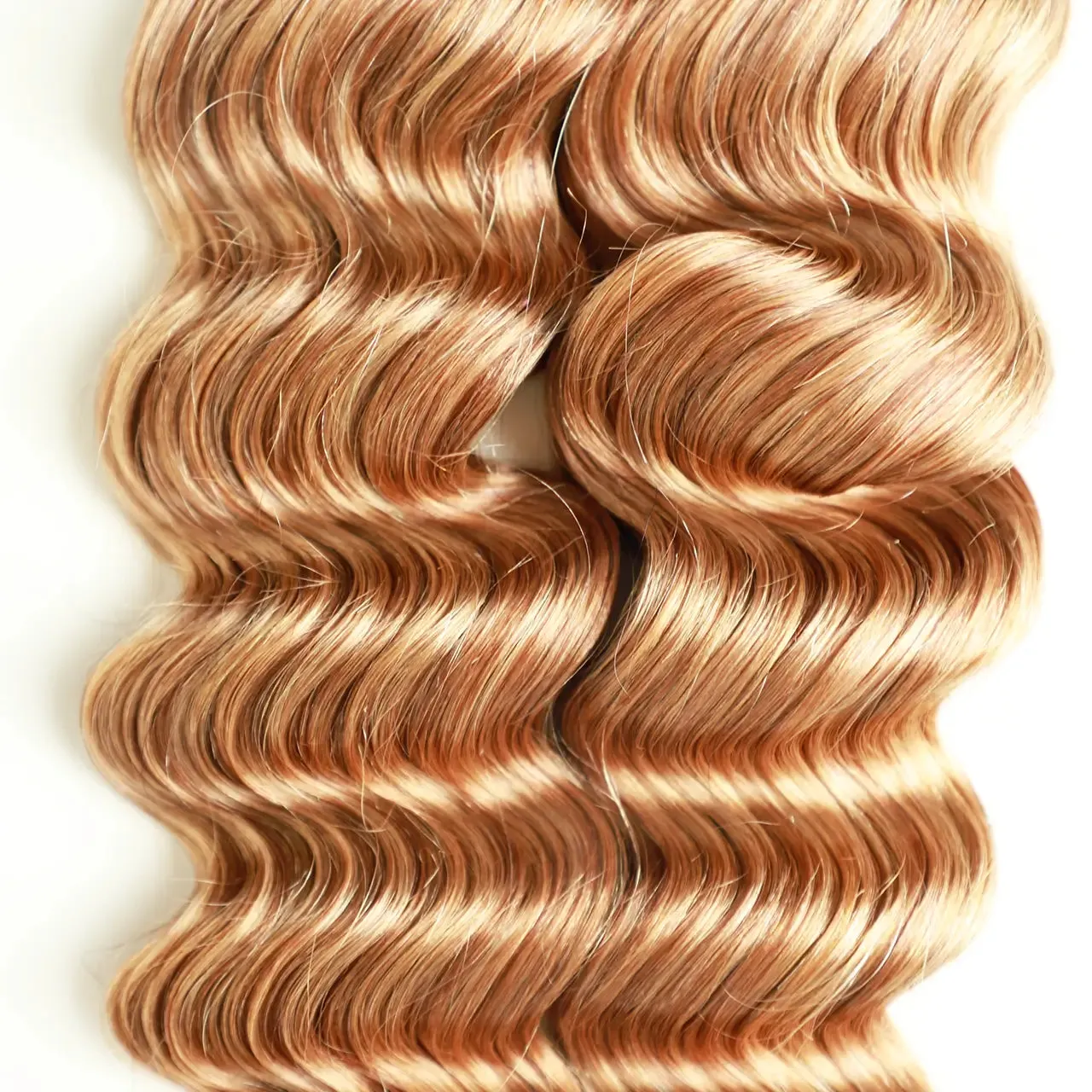 Double Drawn #27 Medium Blonde Loose Deep Wave Bulk Human Hair for Braiding