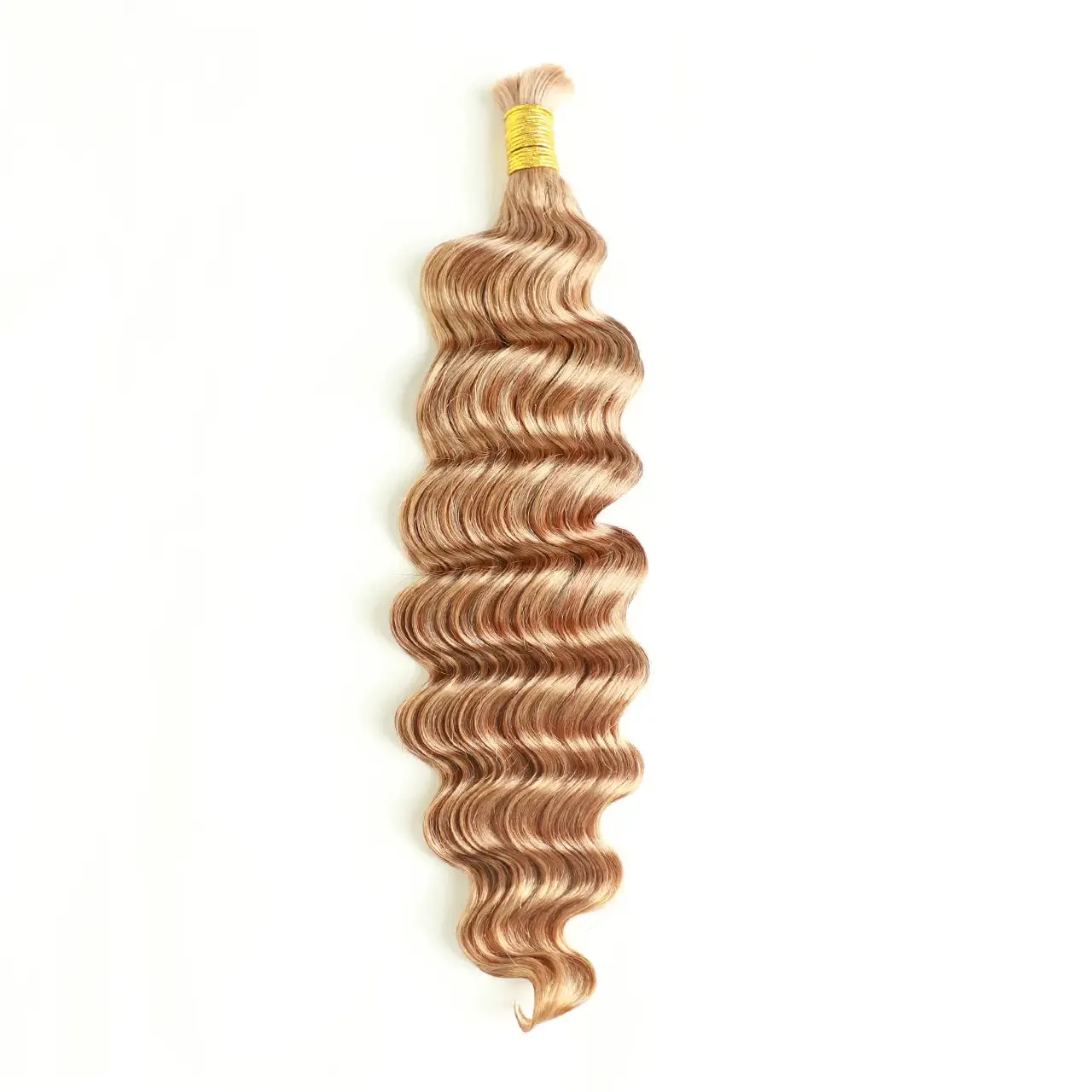Double Drawn #27 Medium Blonde Loose Deep Wave Bulk Human Hair for Braiding