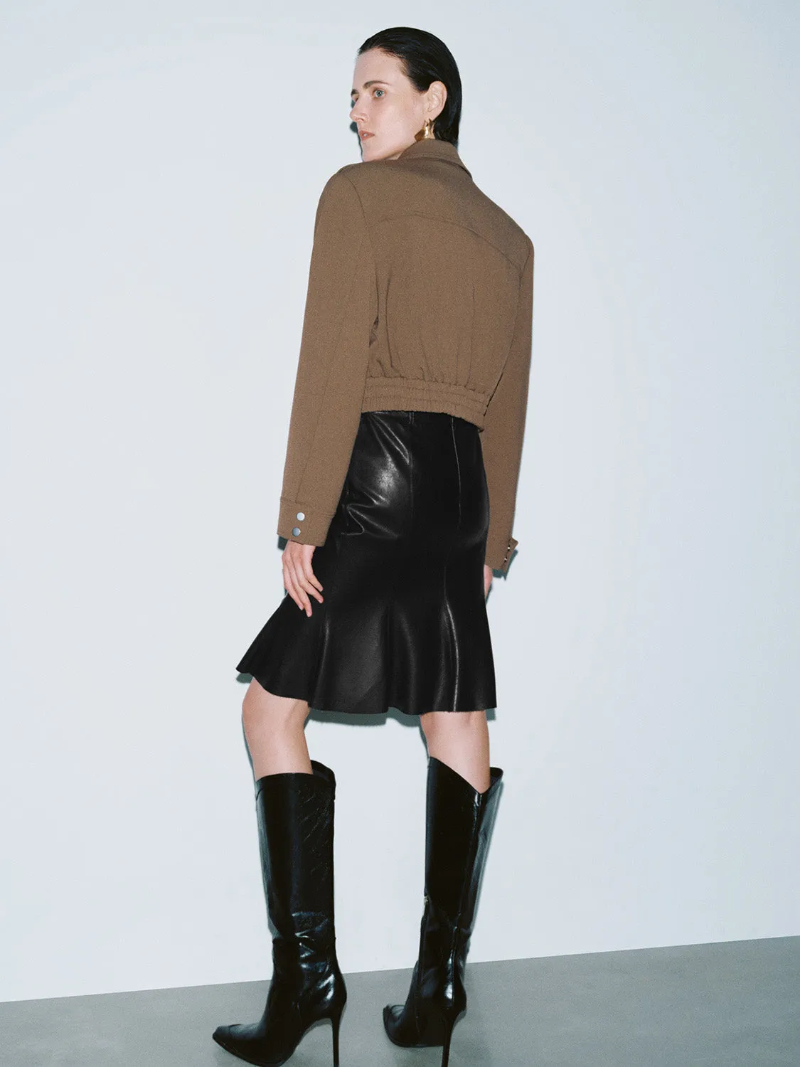 Drawstring Hem Cropped Jackets