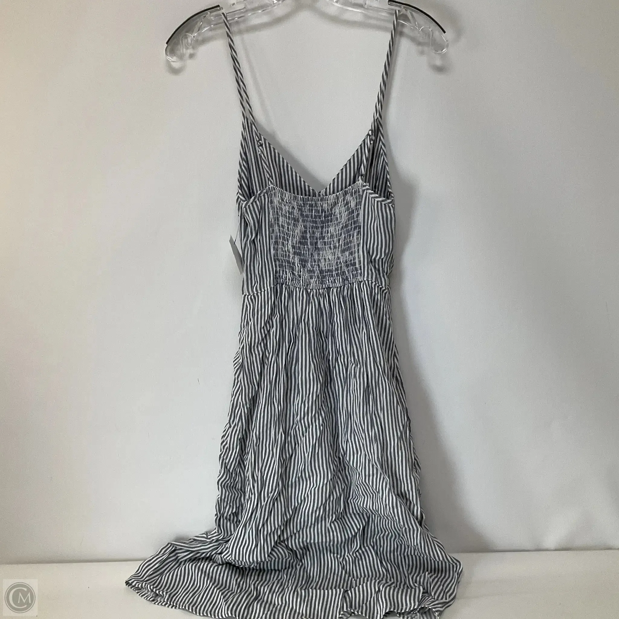 Dress Casual Midi By Abercrombie And Fitch In Blue & White, Size: S
