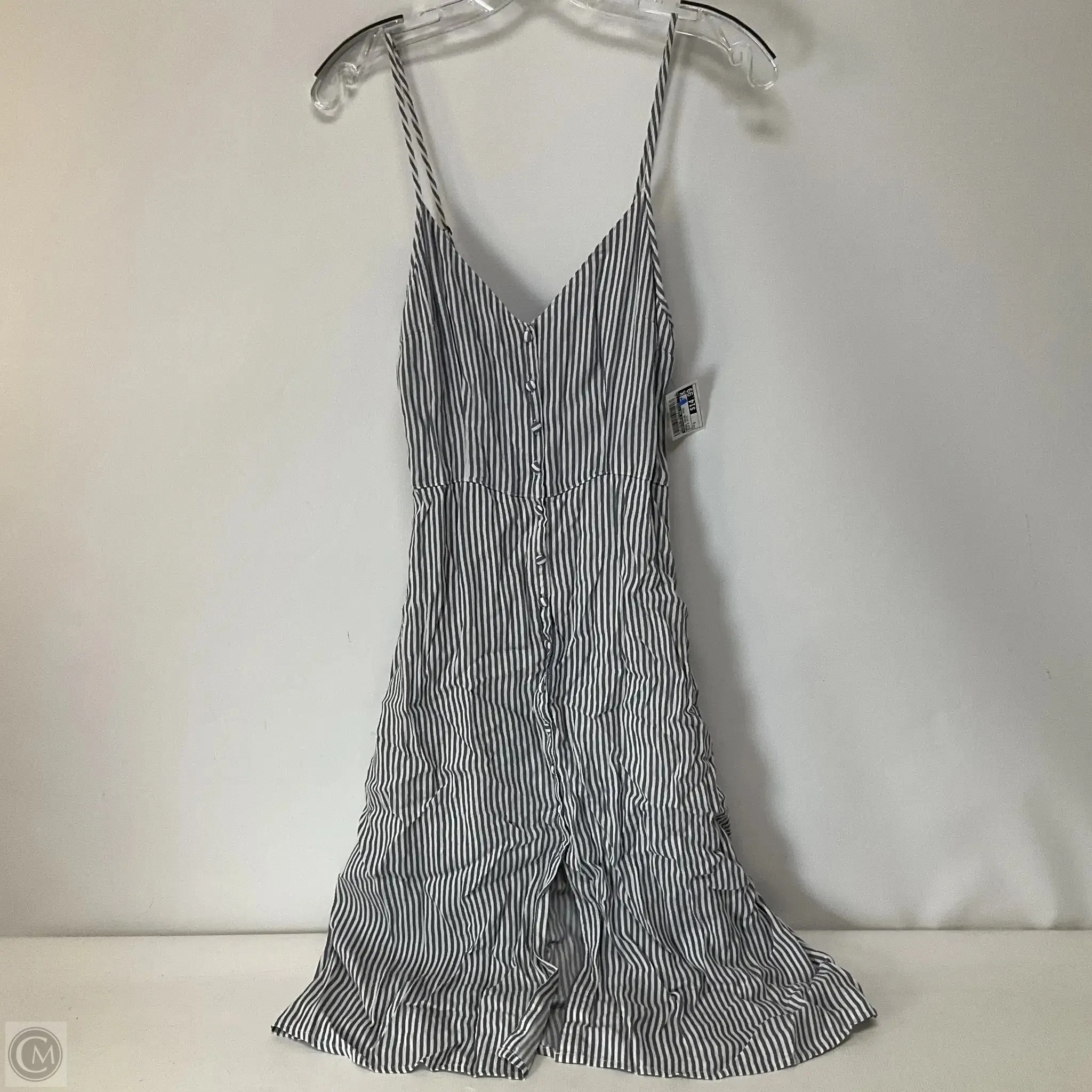 Dress Casual Midi By Abercrombie And Fitch In Blue & White, Size: S