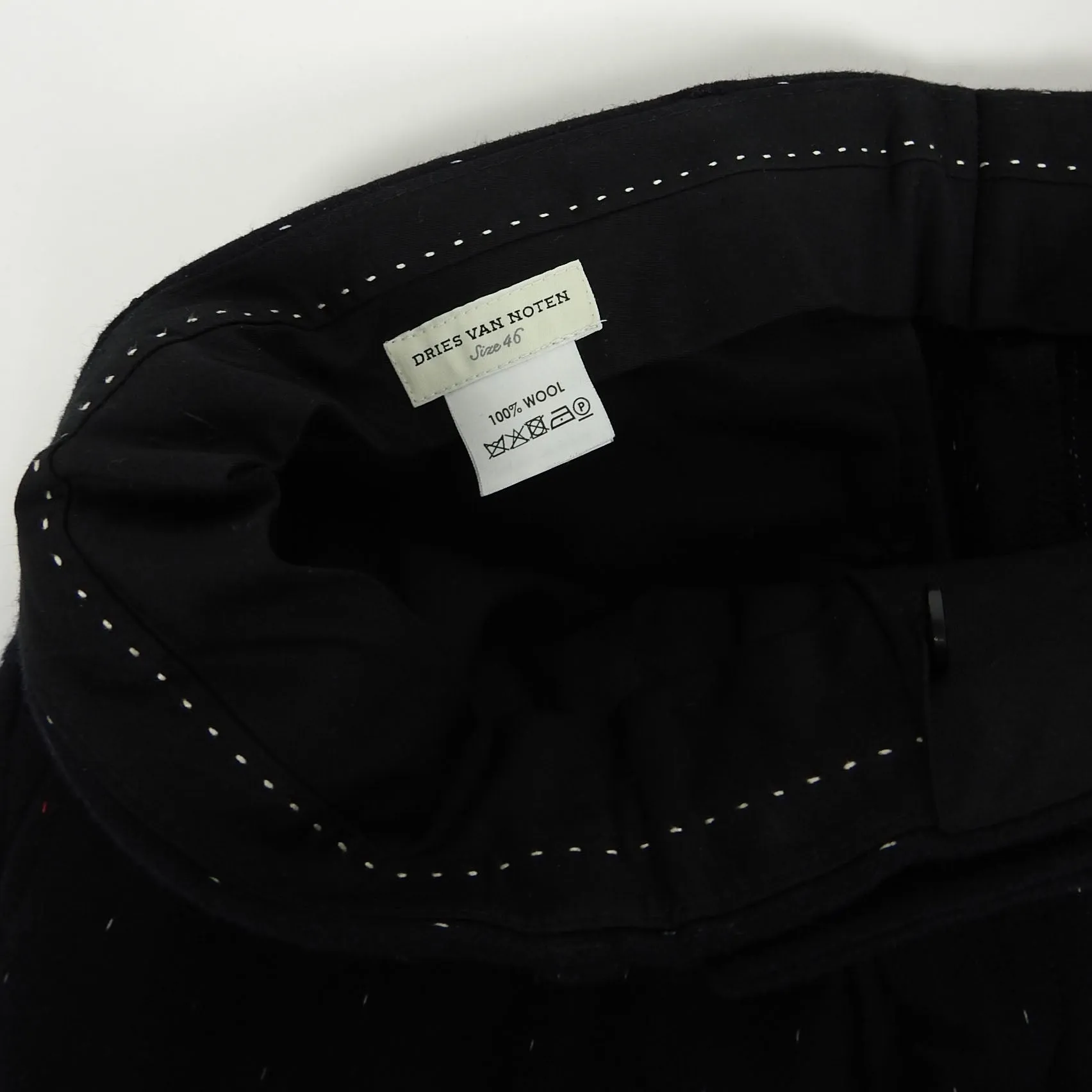 Dries Van Noten Navy Wool Pants Size 46