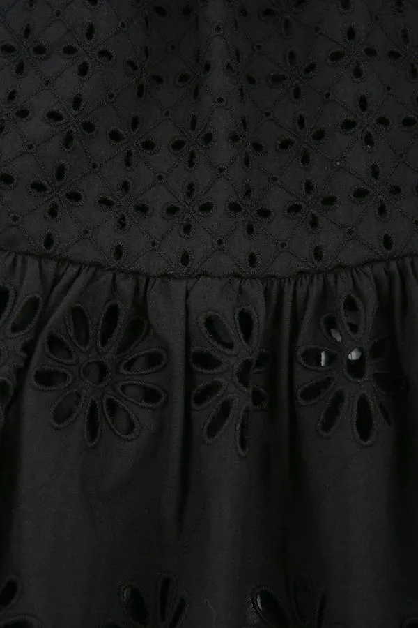EBONY MIDI TIERED SKIRT