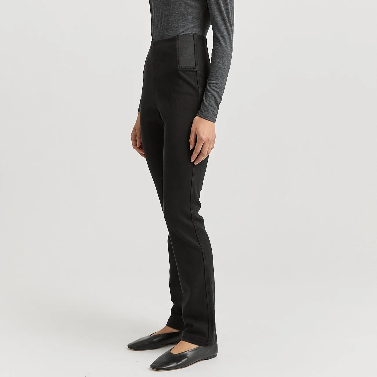 Elastic Waist Jeans - Black