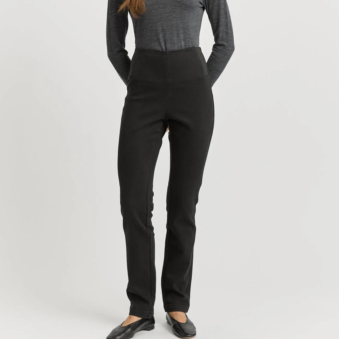 Elastic Waist Jeans - Black