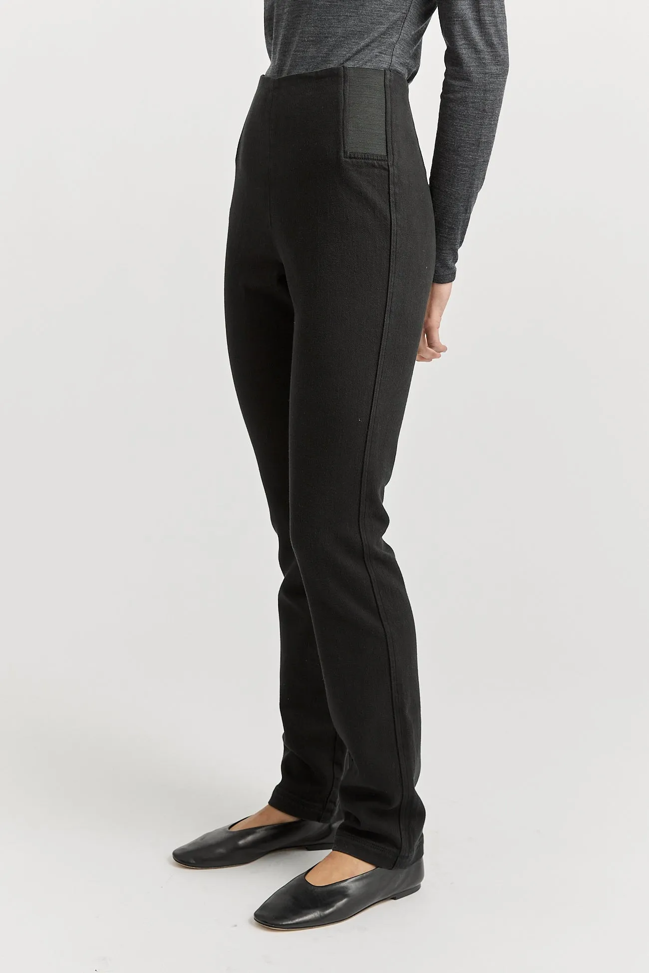 Elastic Waist Jeans - Black