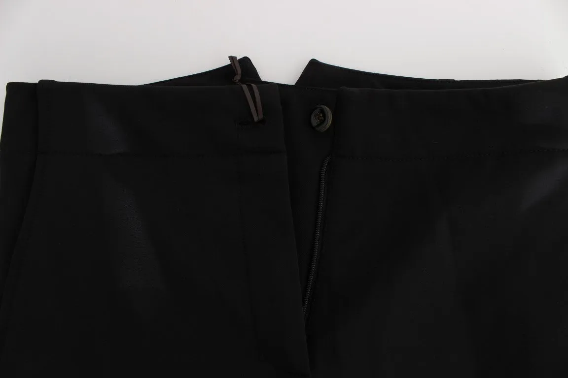 Elegant Cropped Capri Pants in Black