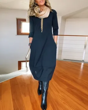 Elegant Midi Dress | Chic & Comfortable