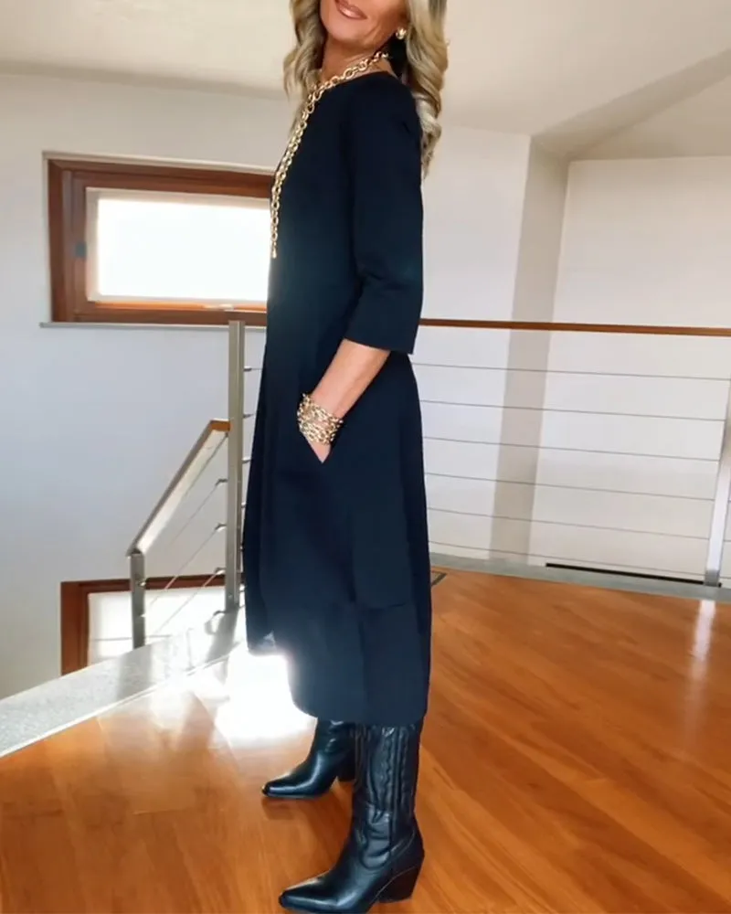 Elegant Midi Dress | Chic & Comfortable